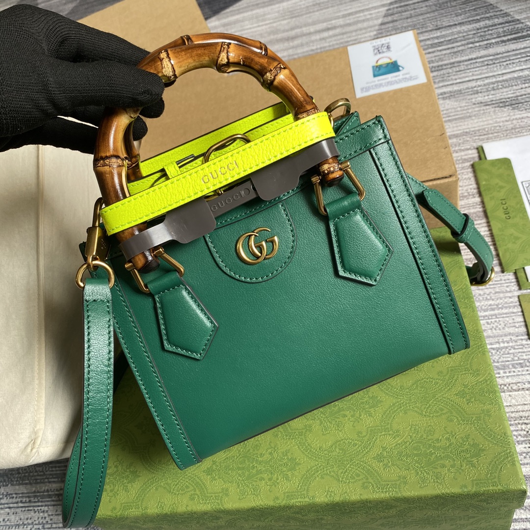 Gucci Diana Mini Tote Bag Shoulder Bag 655661 Green